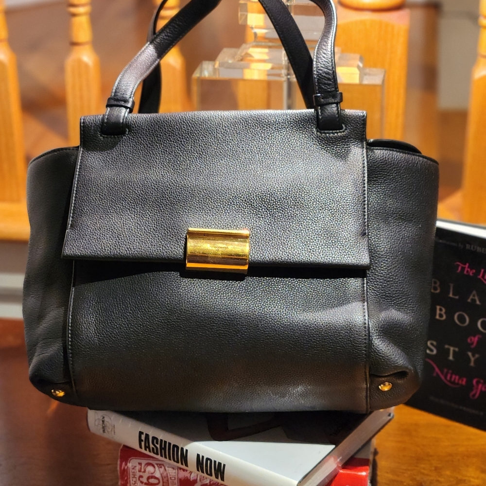 Ferrragamo Black Leather Tote